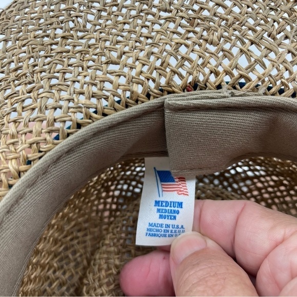 Moyen Straw/ twill Hat - Picture 4 of 6